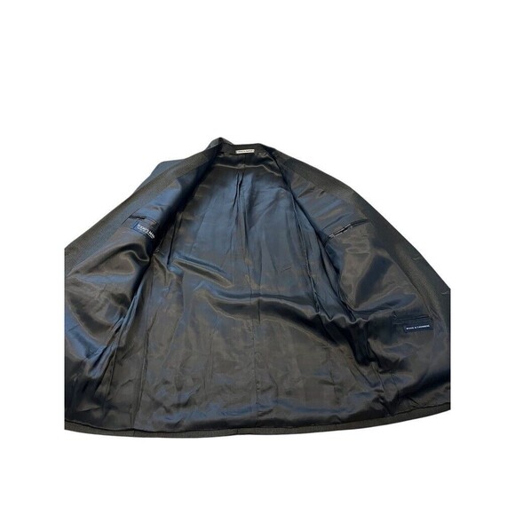 Today's Man Blazer Men's Size 44L Wool Cashmere Dark Gray Sport Coat Houndstooth - Picture 6 of 10